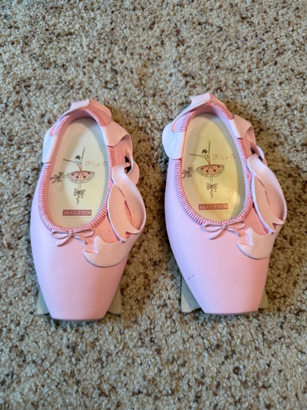 Malden Light Pink Girls Ballet Shoe Photo Frames with Bow Detail set of 2